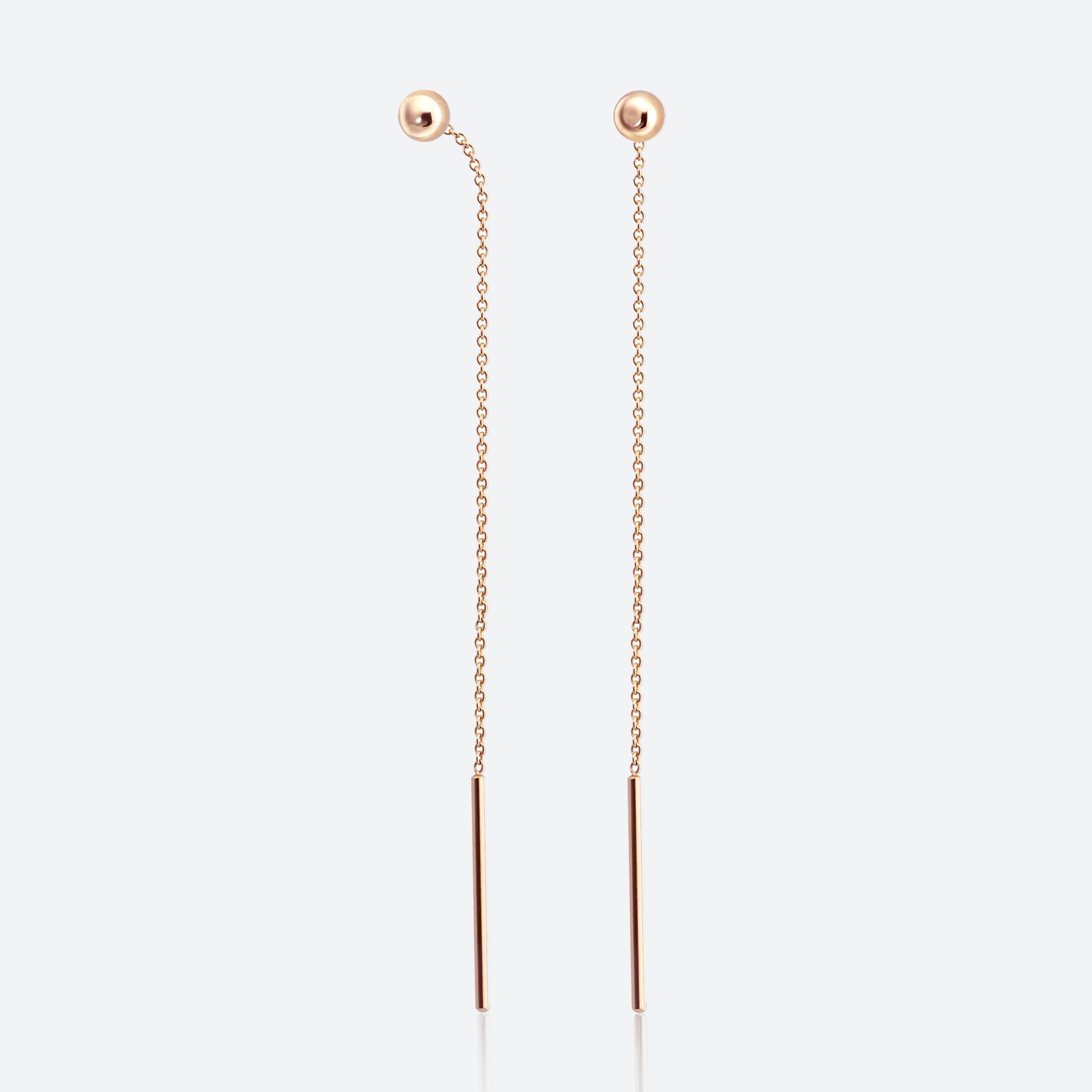 Pendiente balance sunrise en oro rosa 18 kts, estilo Gold&Roses