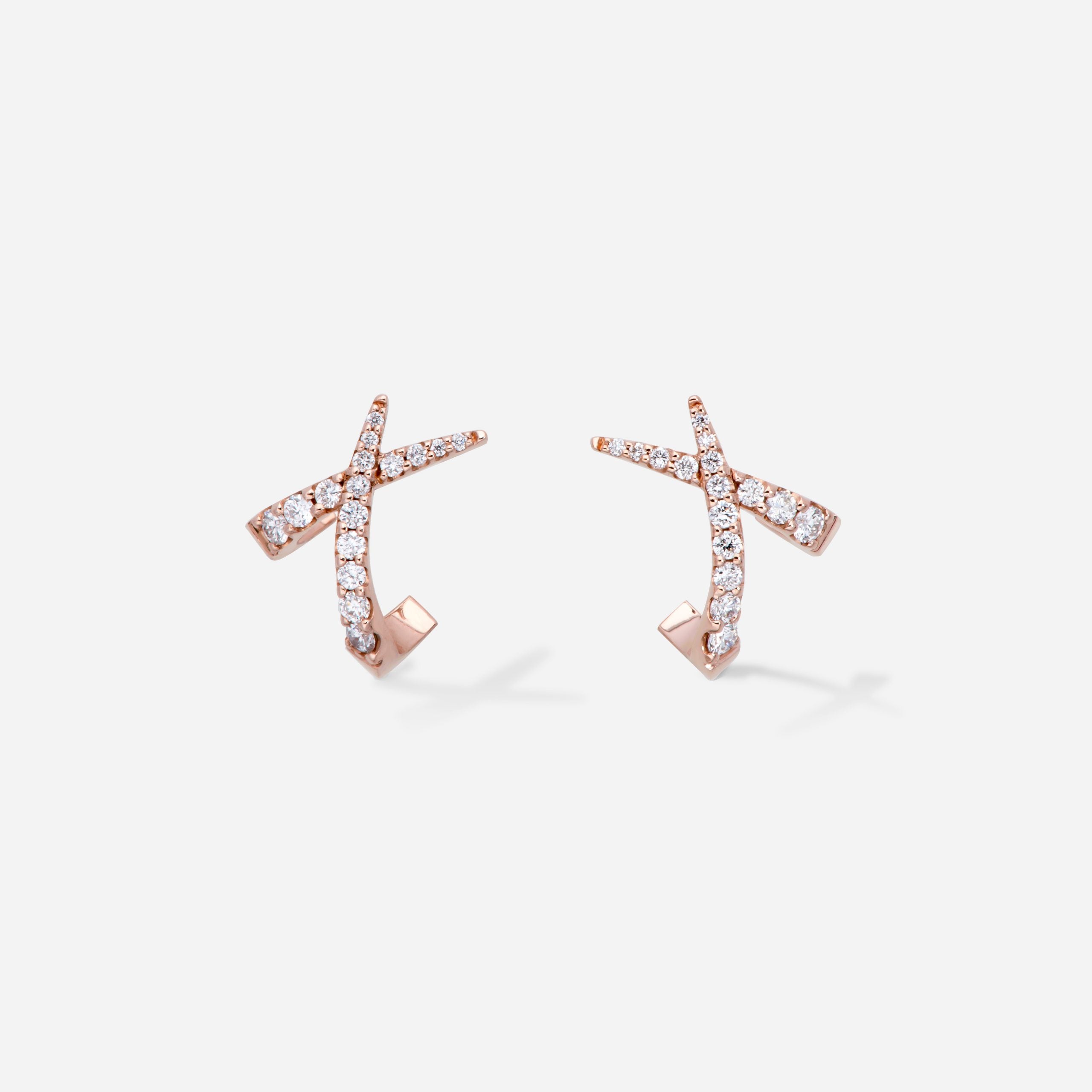 Pendientes cruzados Jardín de Aire diamantes