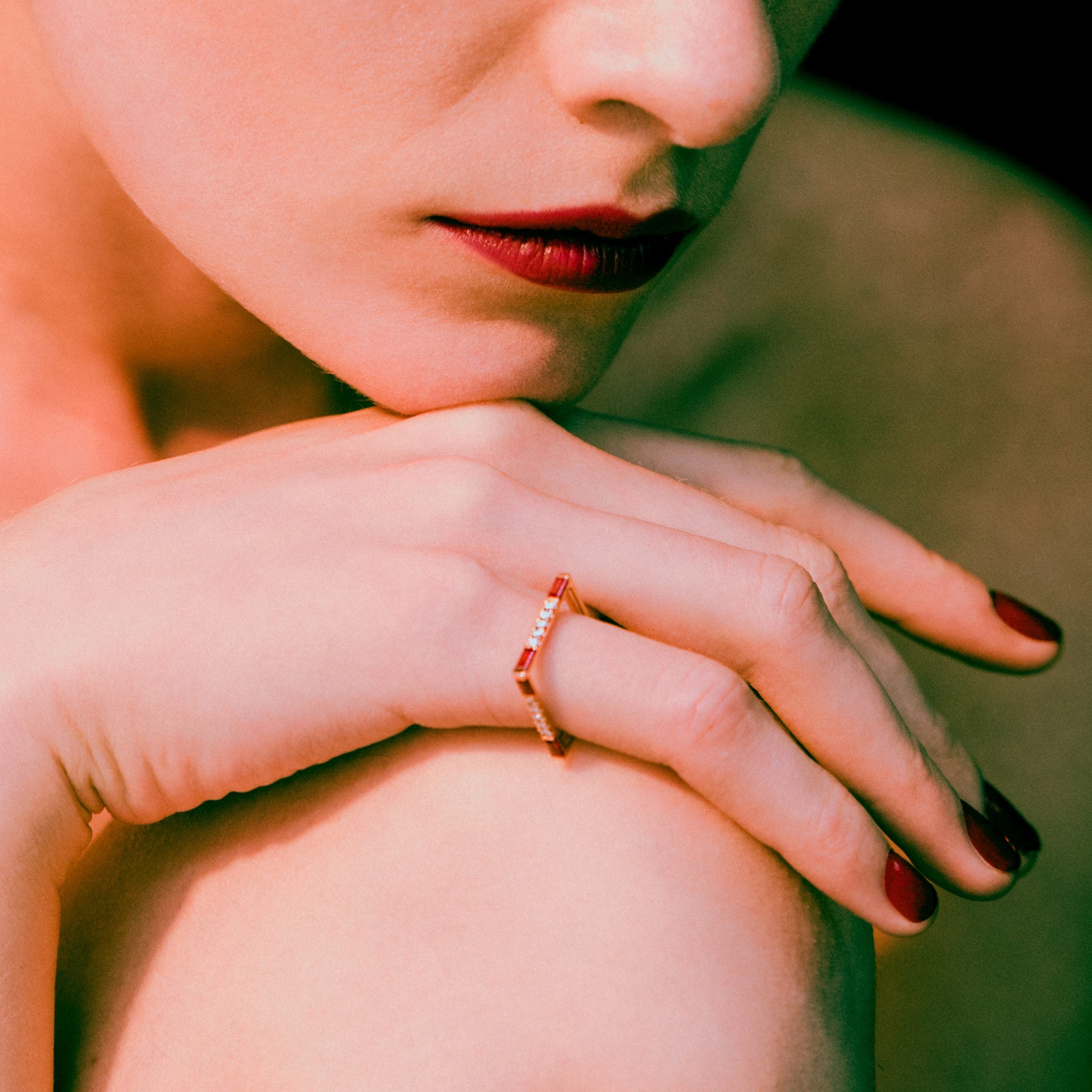 Square Ring I am Red