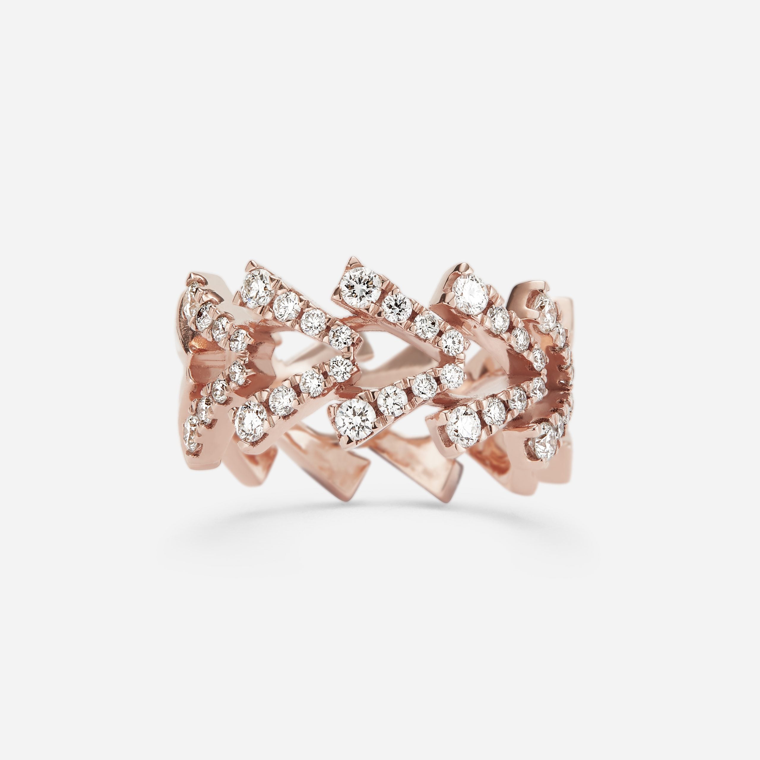 Smoky Club Herringbone Ring