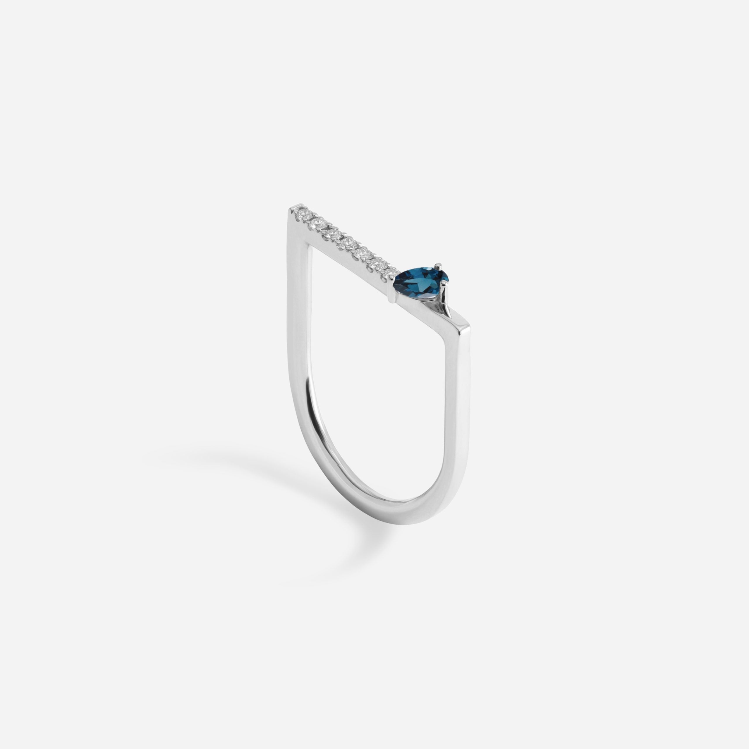 Anillo HÉRITÉ Topacio London Blue