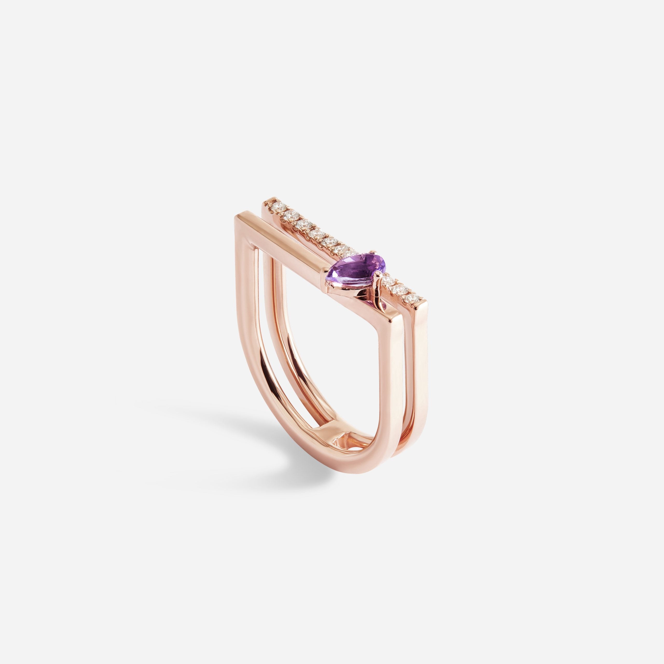 Anillo HÉRITÉ Amatista Doble