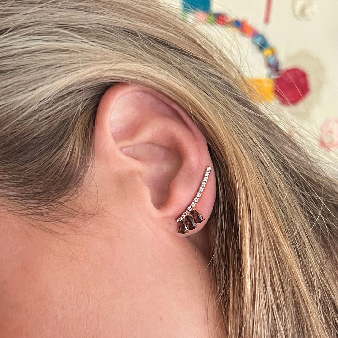 Crawler Trio Earrings by Saudade Fumé