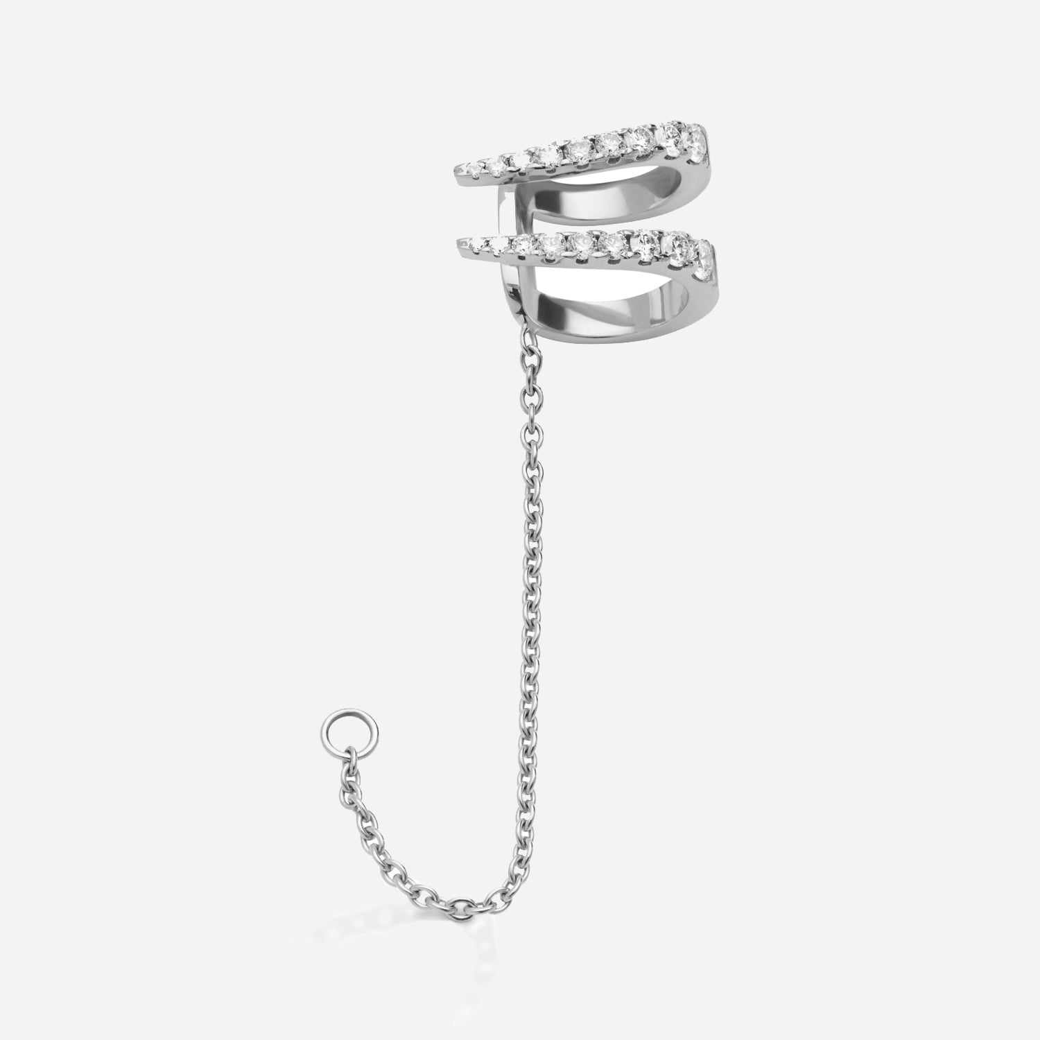 Ear cuff Jardín de Aire diamantes, en oro blanco y diamantes, especial para marcar tendencia con Gold&Roses