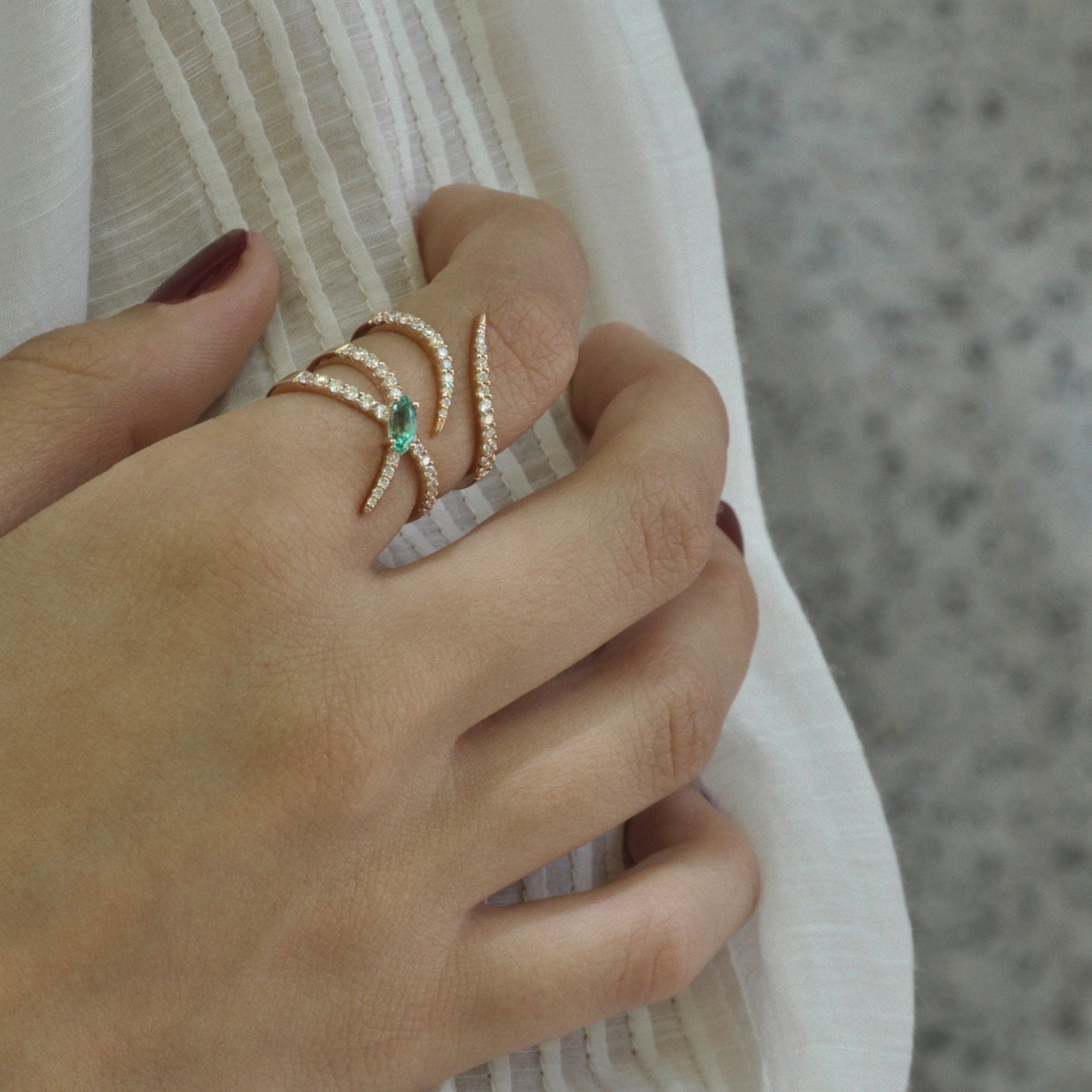 Anillo Jardín de Aire diamantes