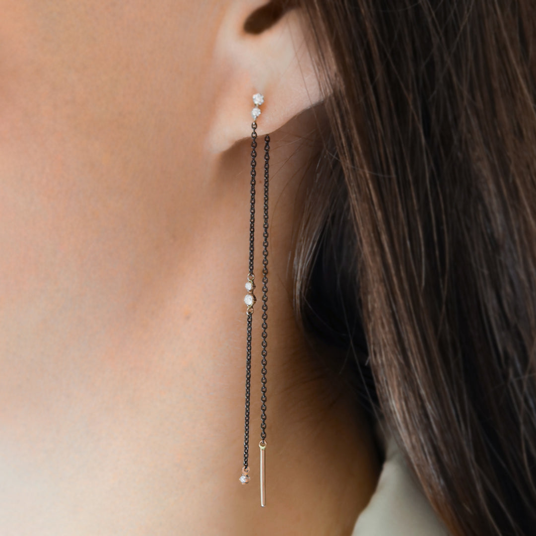 Pendientes Balance largos ÉCLAT NOIR