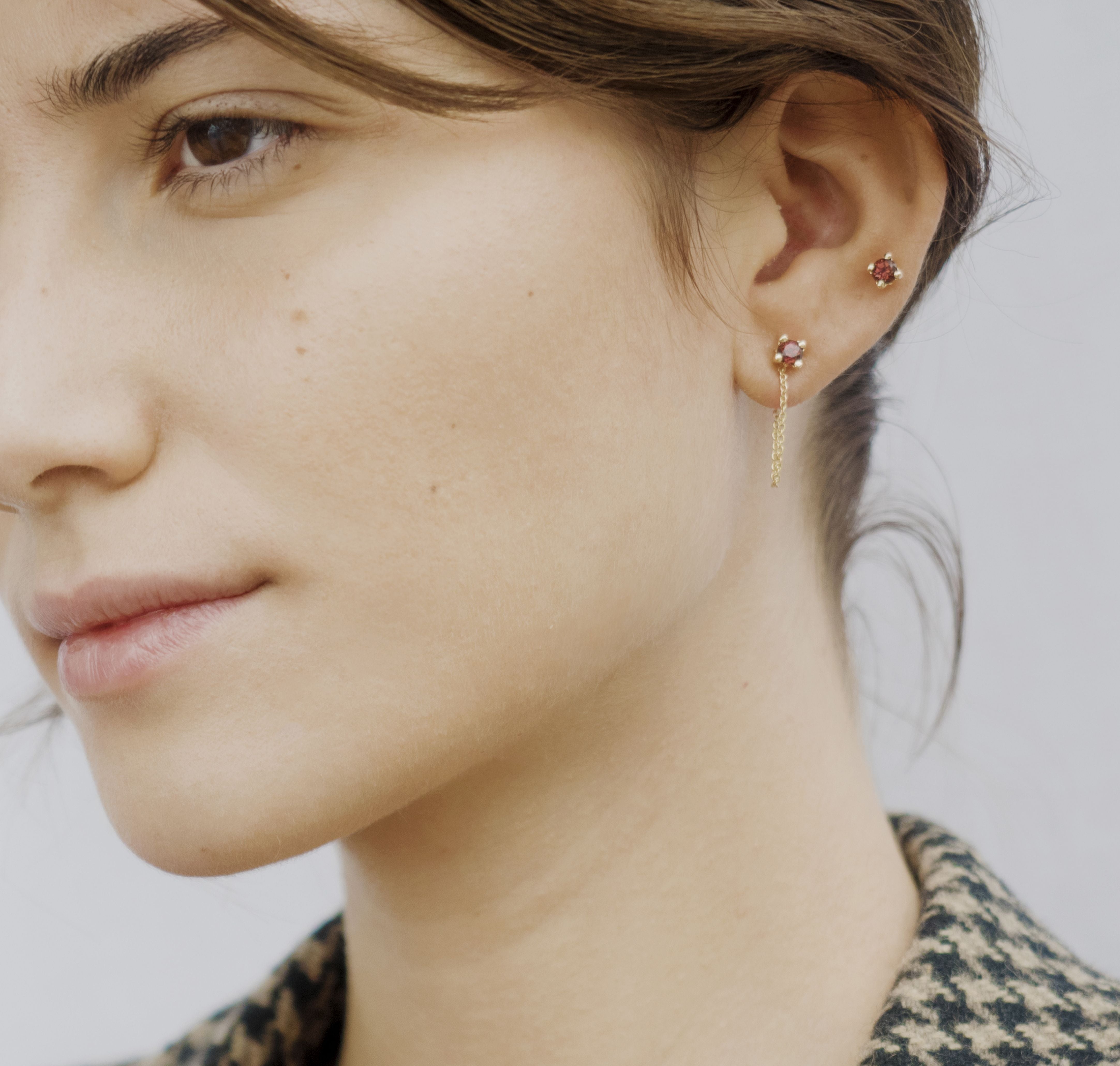 PENDIENTES DOUBLE ROCK CHAIN