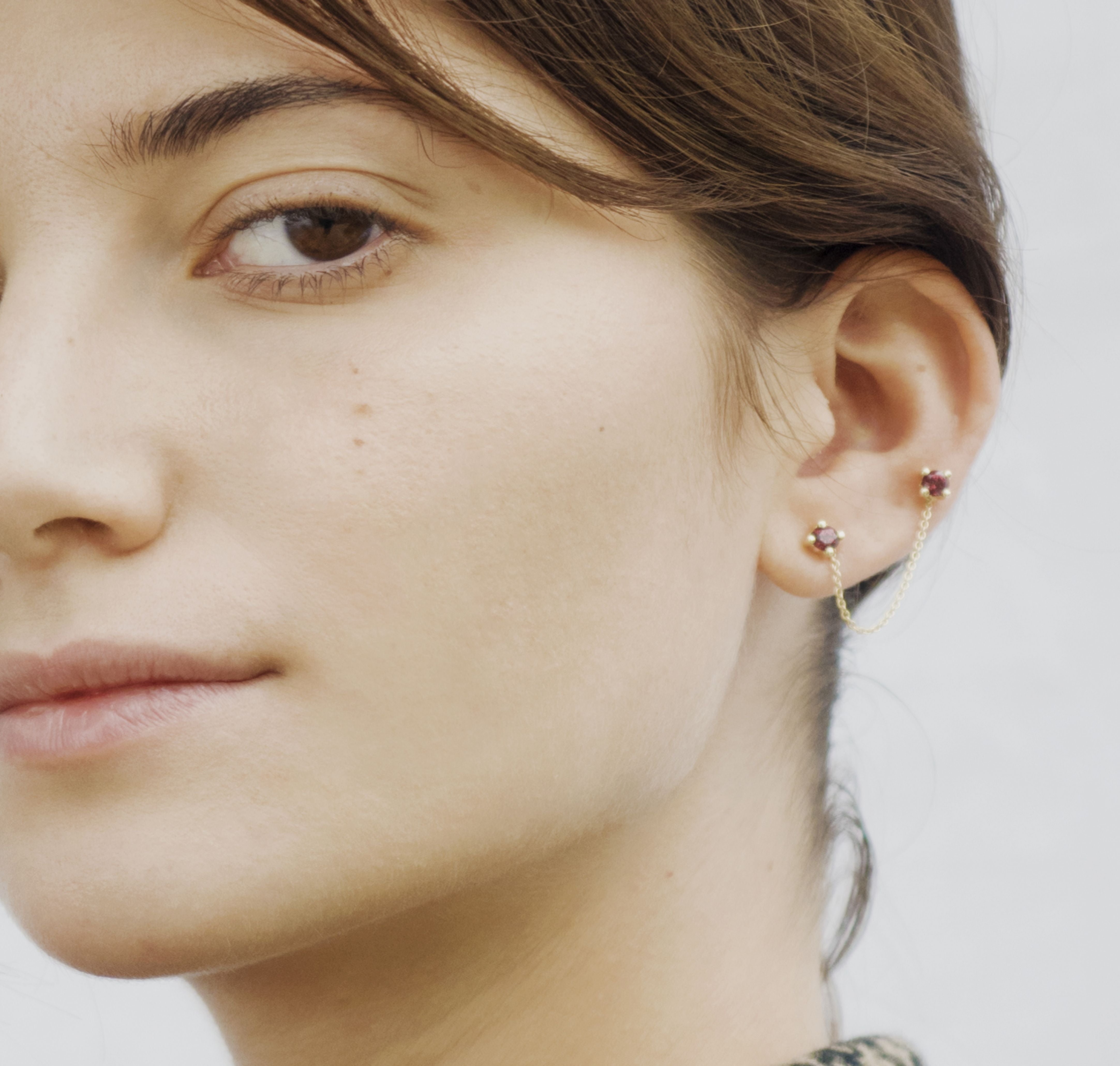 PENDIENTES DOUBLE ROCK CHAIN