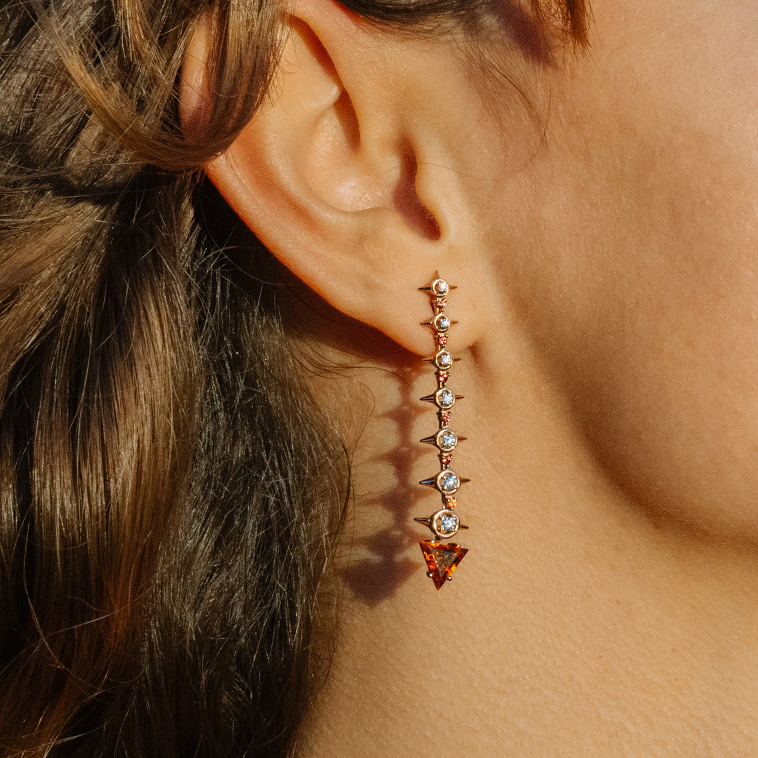 PENDIENTES PEAK PALACE CITRINO MADEIRA