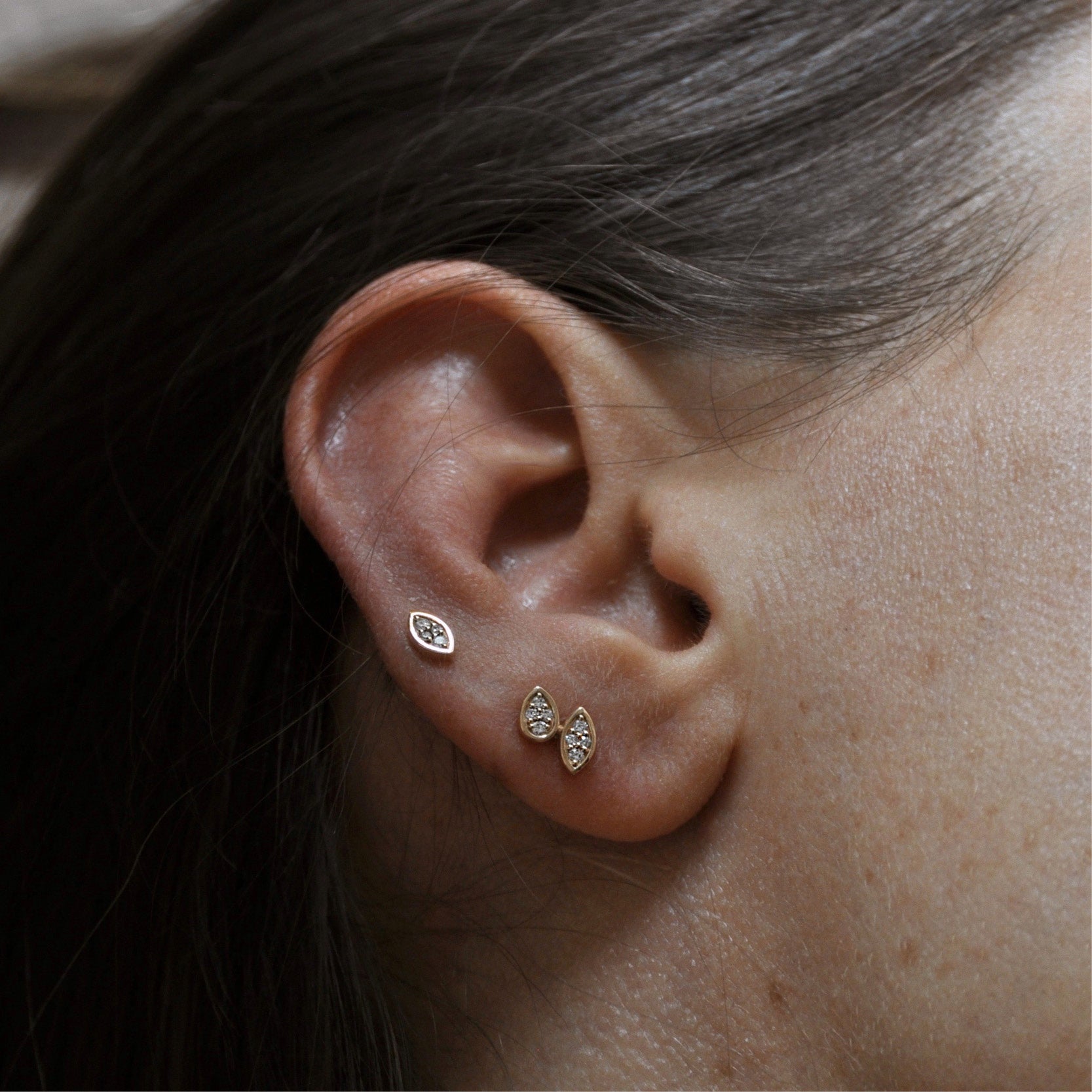 Pendiente Marquise&Co. Double Stud