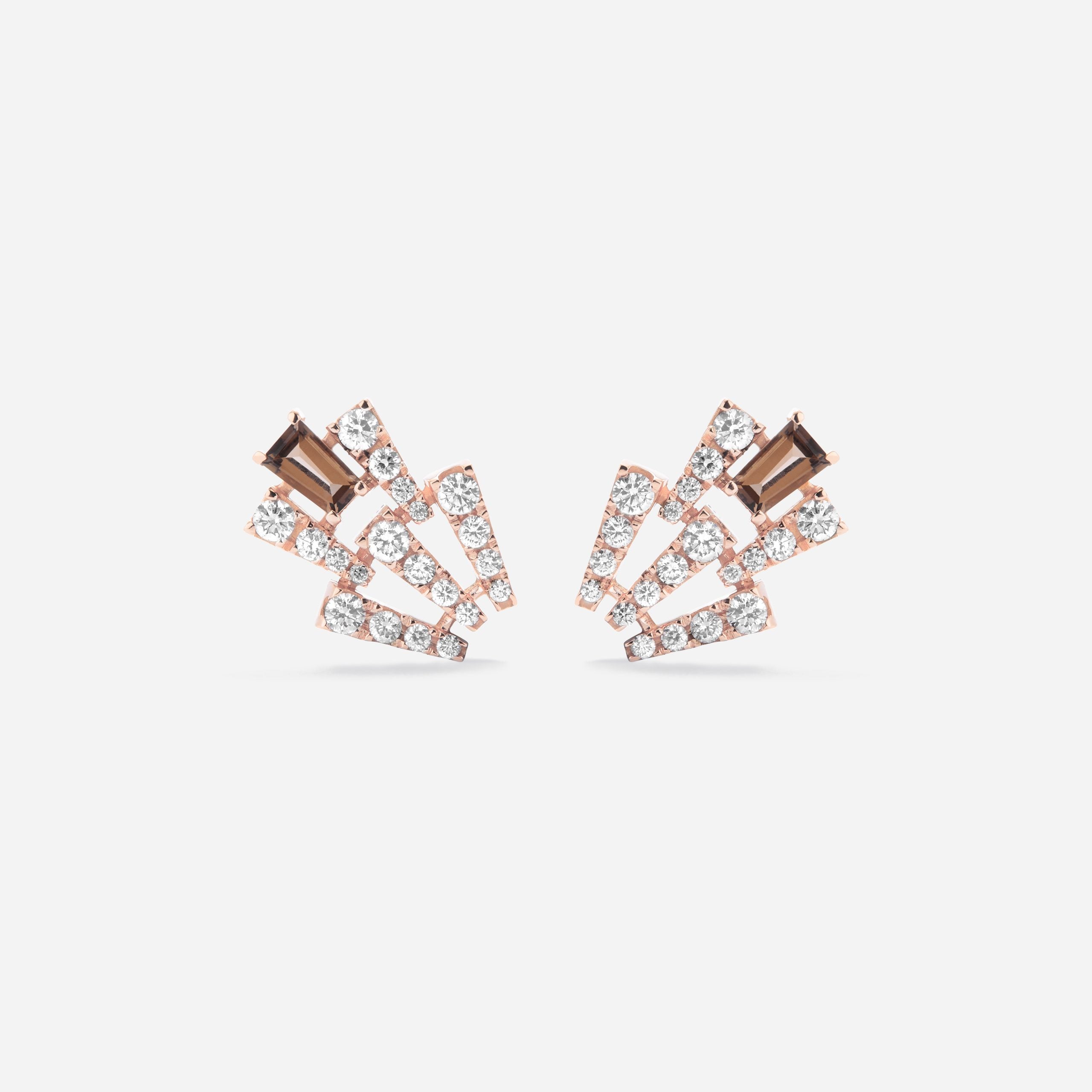 Smoky Club M Quartz Earrings