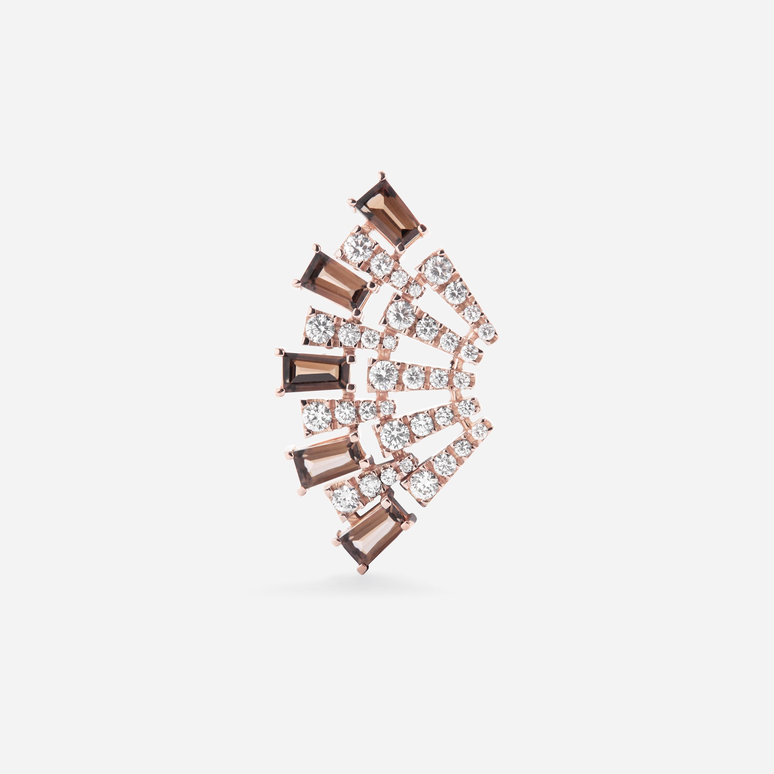 Smoky Club L Quartz Earring