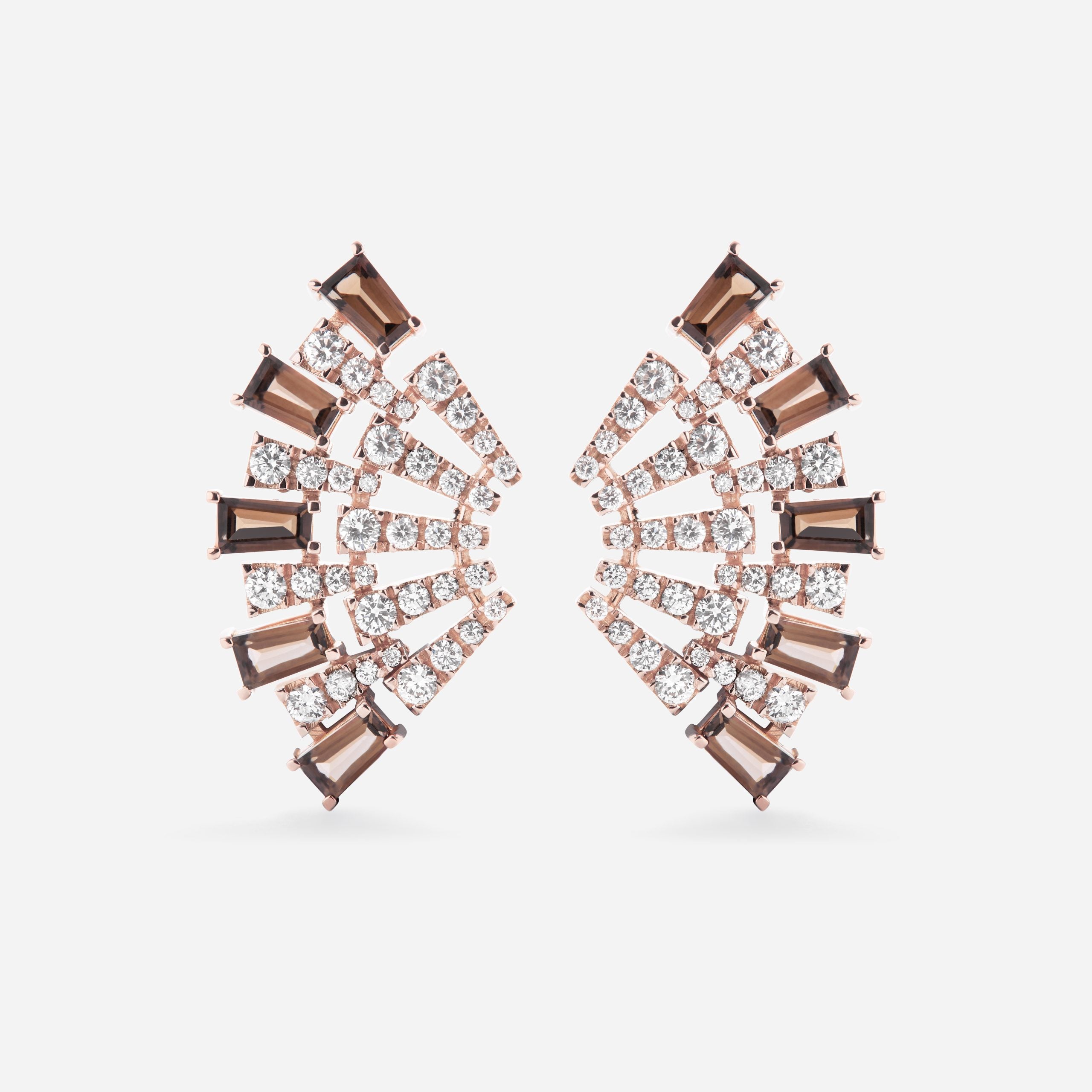 Smoky Club L Quartz Earrings