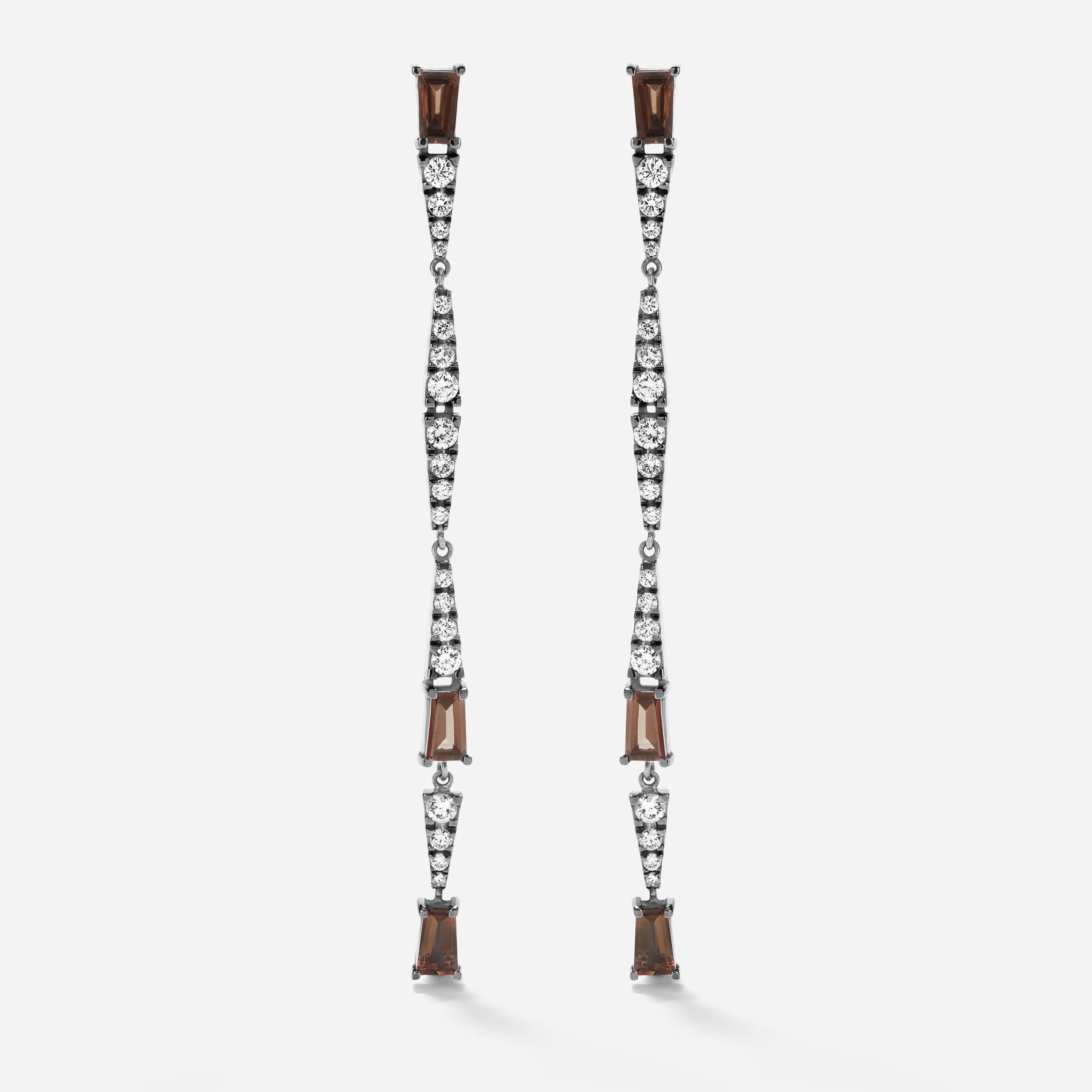 Smoky Club Extra Long Earrings