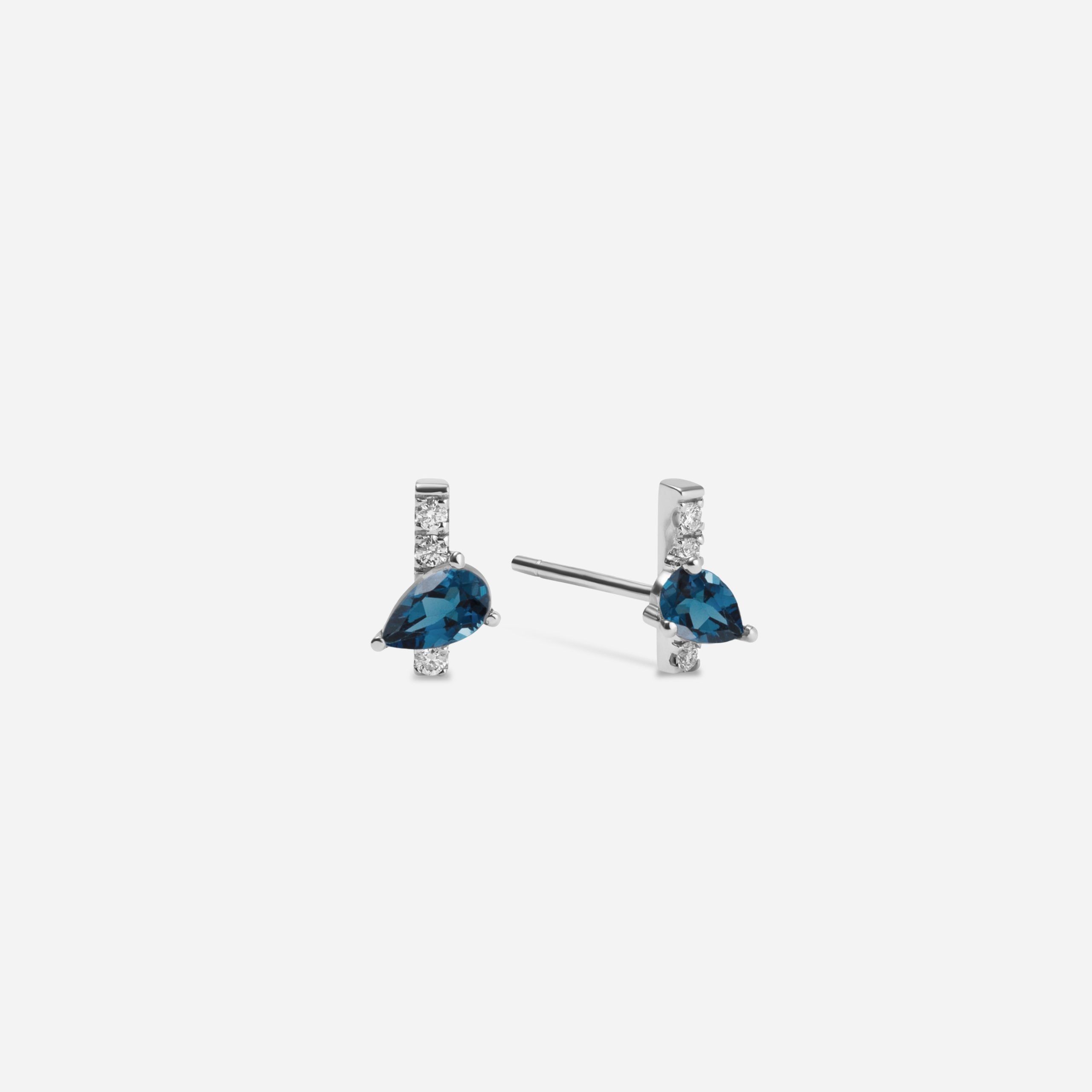 HÉRITÉ Topaz London Blue Mini Earrings