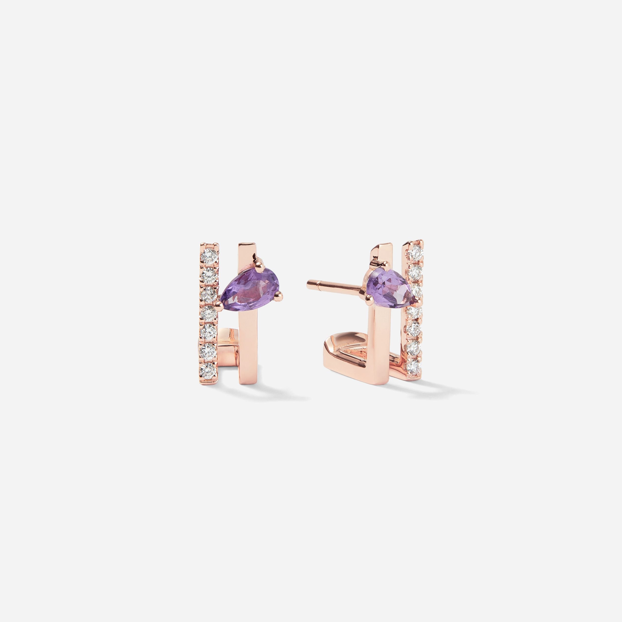 HÉRITÉ Amethyst Double Earrings