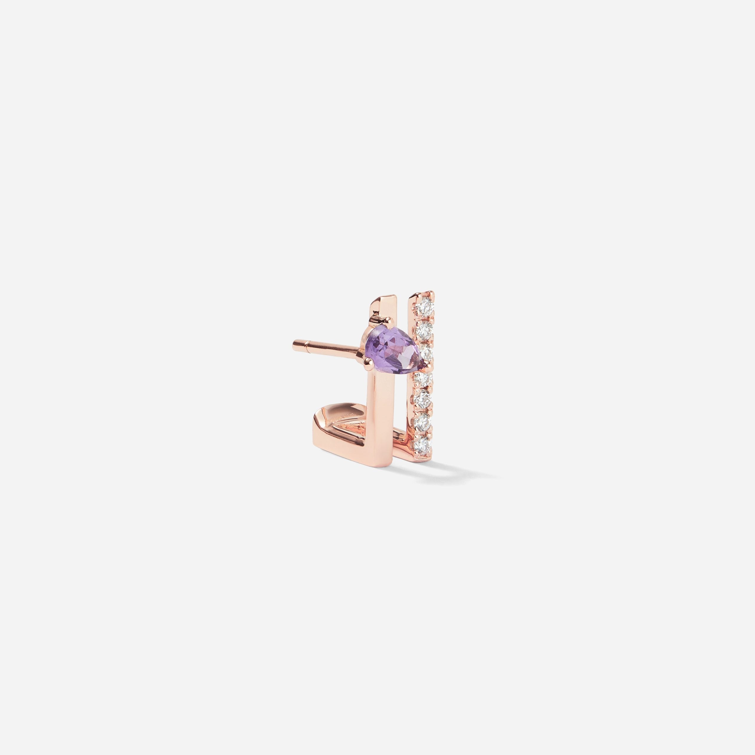 HÉRITÉ Double Amethyst Earring