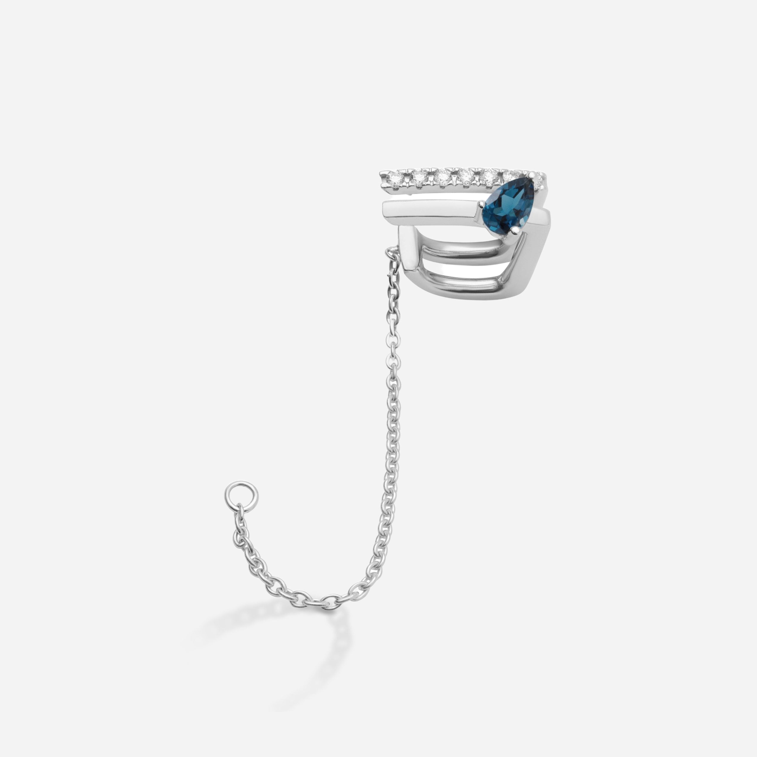 Ear Cuff HÉRITÉ Double Topaz London Blue