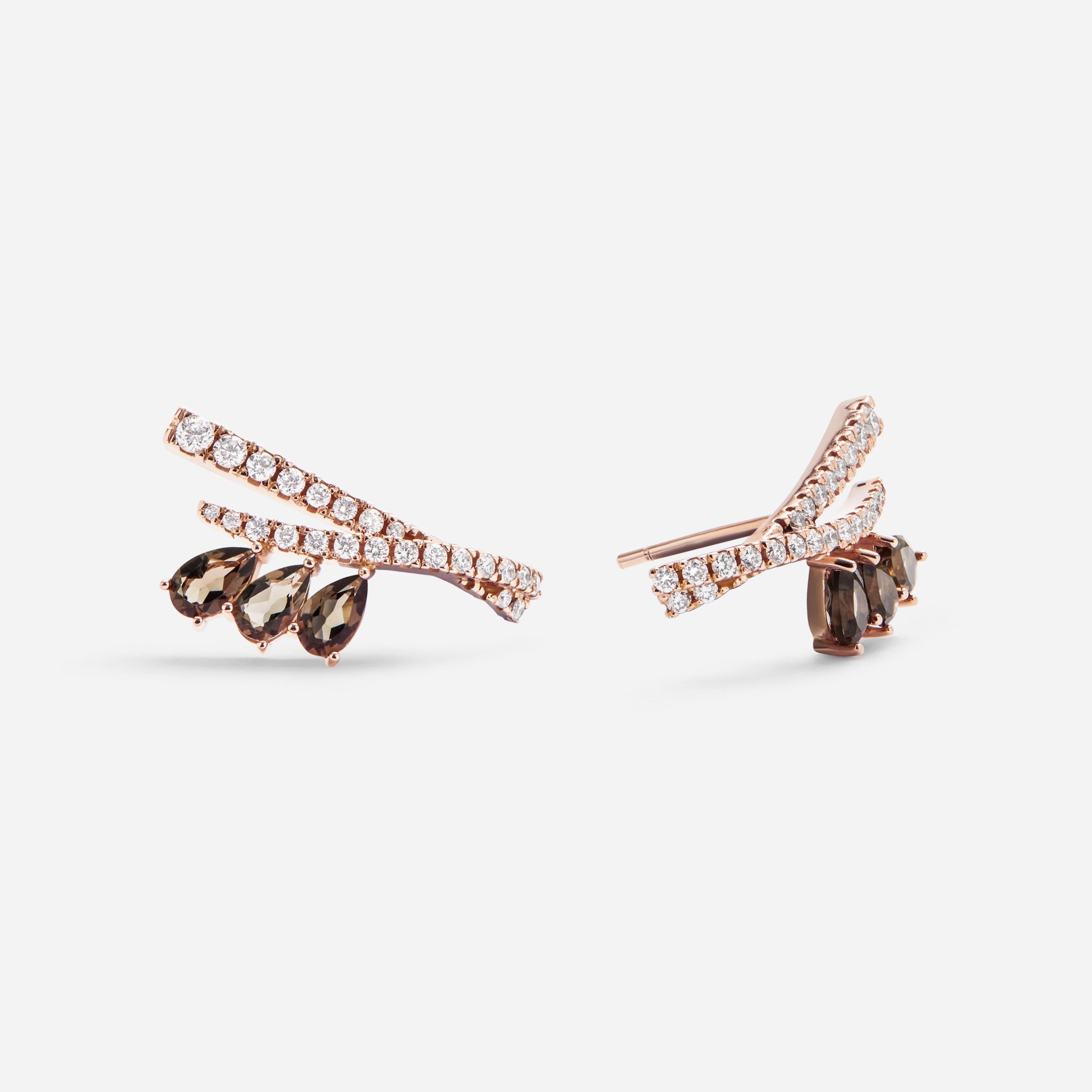 Smoked Saudade Crawler Earrings