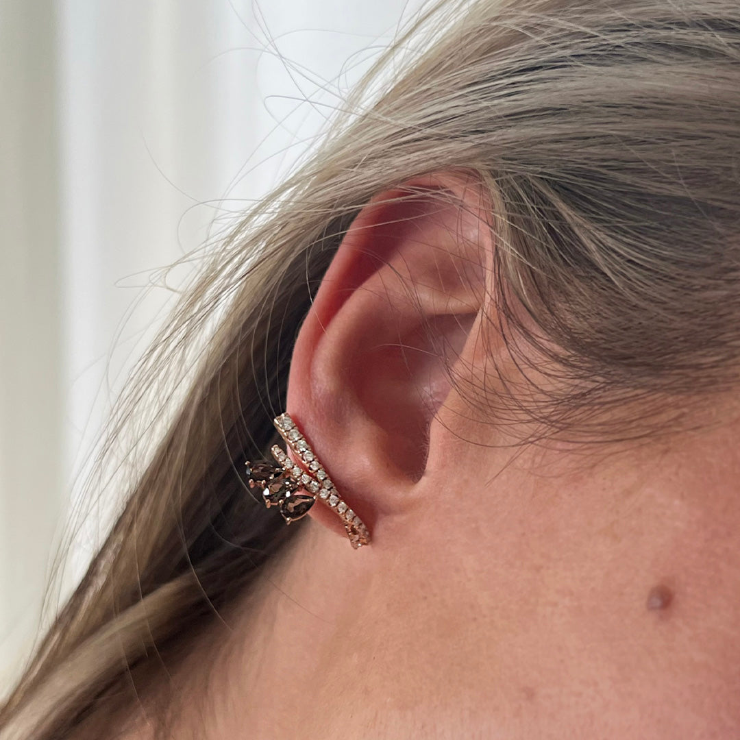 Smoked Saudade Crawler Earrings