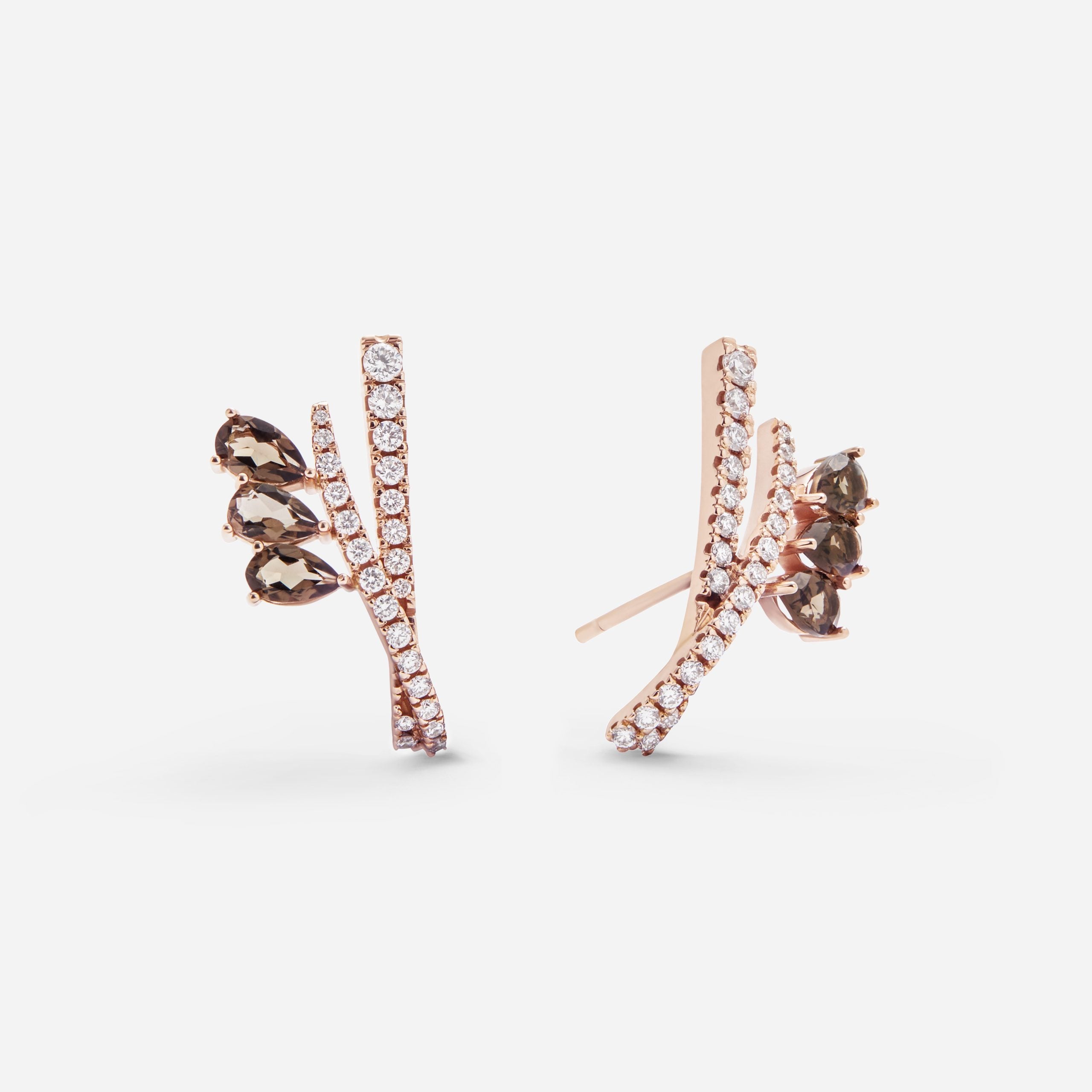 Smoked Saudade Crawler Earrings