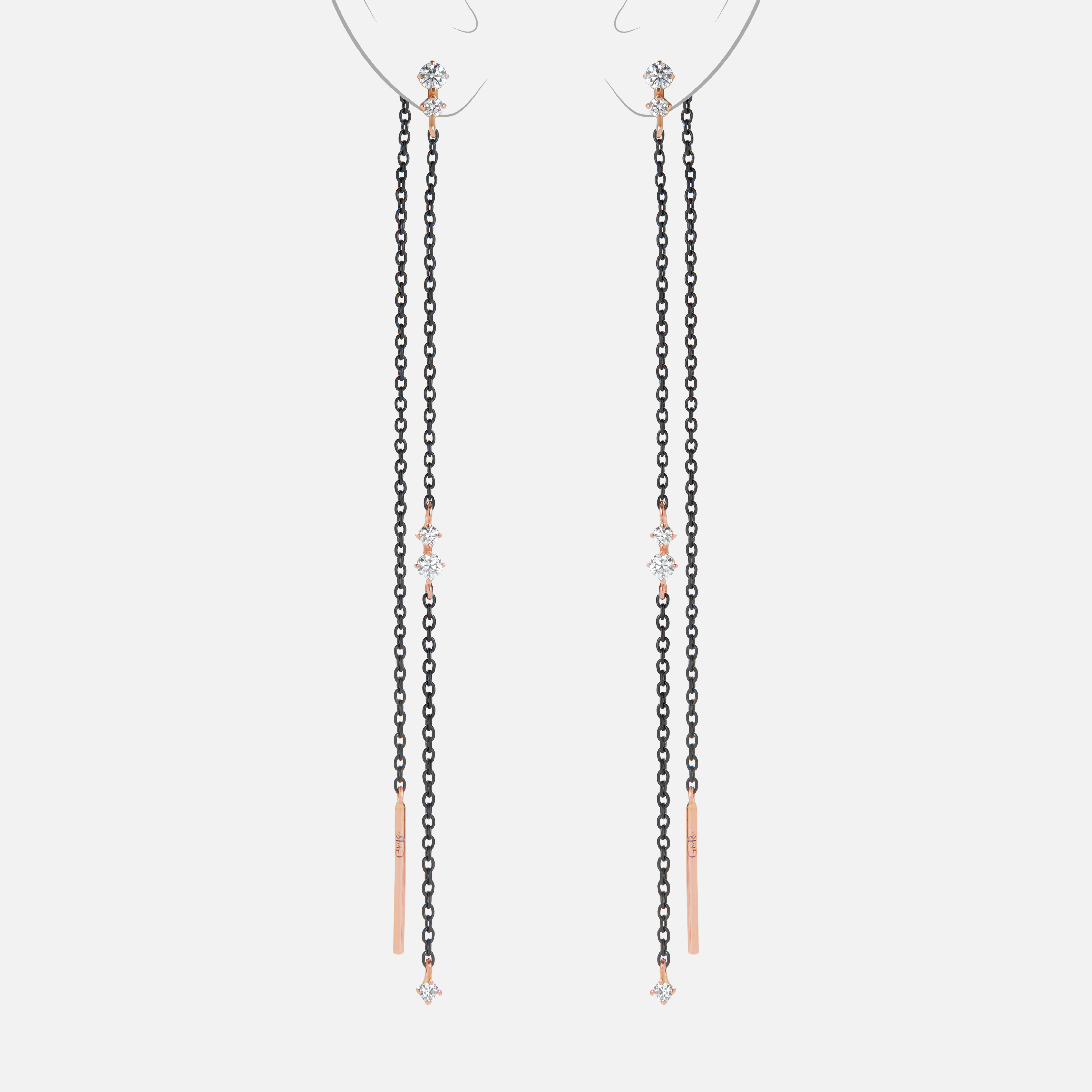 Pendientes Balance largos ÉCLAT NOIR