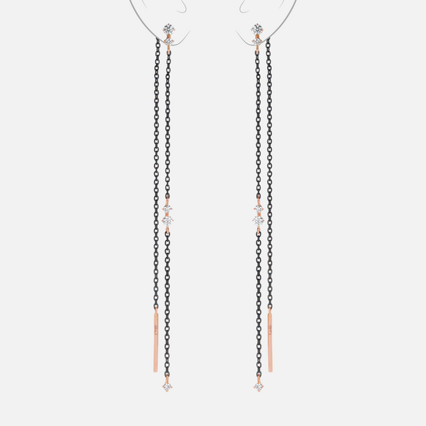 ÉCLAT NOIR Long Balance Earrings