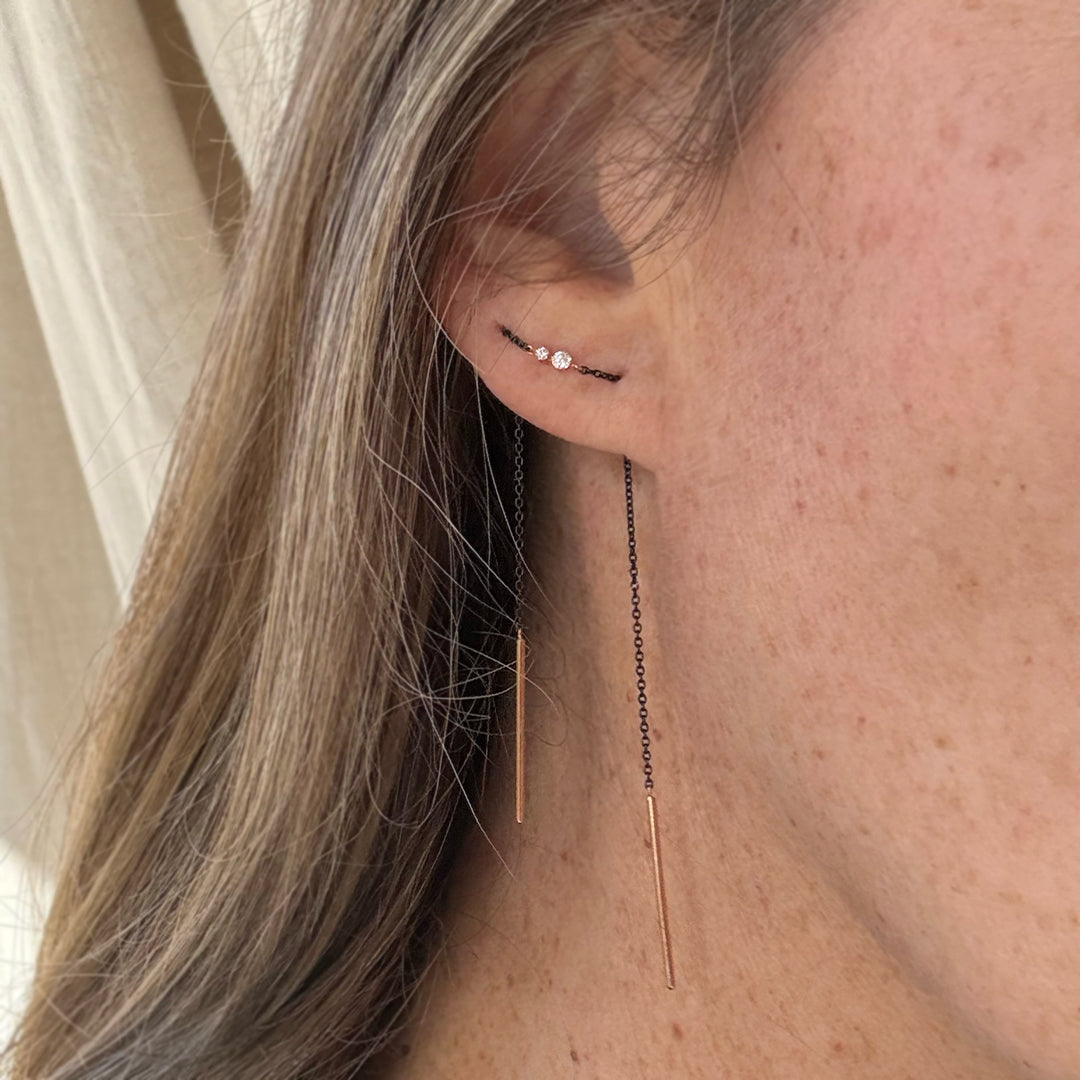 Pendientes Medio Balance ÉCLAT NOIR