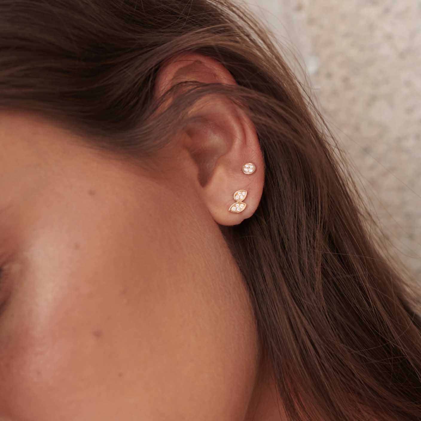 Pendiente Marquise&Co. Double Stud