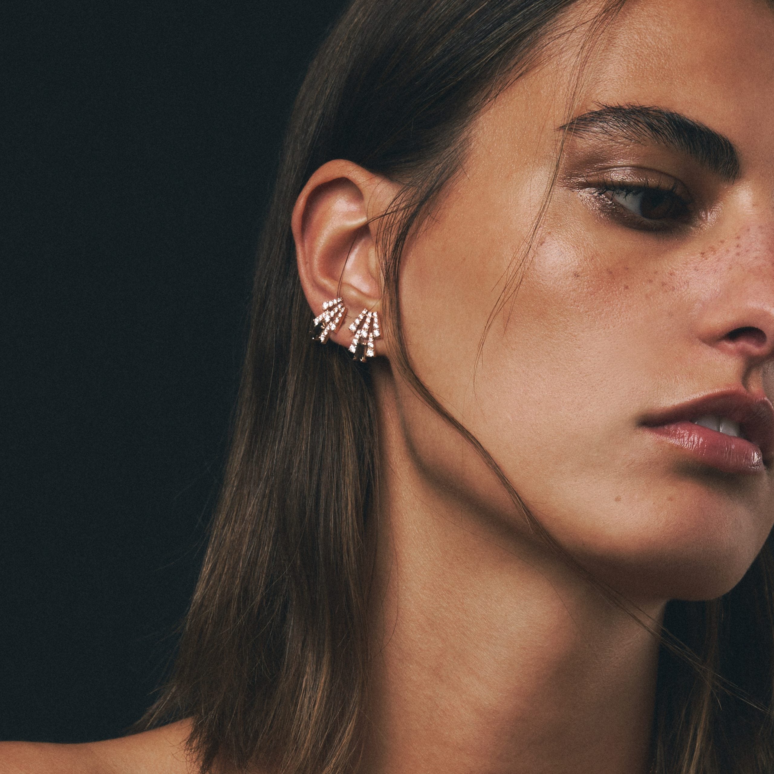 Pendientes Smoky Club M Cuarzo